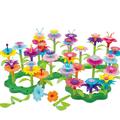 Linyer 46PCS/Set Colorful Children Multicolor Flowers DIY Assembled Spelling Garden Toy Kit Toy