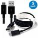 5x Afflux 10FT Micro USB Adaptive Fast Charging Cable Cord For Samsung Galaxy S3 S4 S6 S7 Edge Note 2 4 5 Grand Prime LG G3 G4 Stylo HTC M7 M8 M9 Desire 626 OnePlus 1 2 Nexus 5 6 Nokia Lumia Black