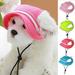 Travelwant Dog Baseball Cap Adjustable Dog Outdoor Sport Sun Protection Baseball Hat Cap Visor Sunbonnet Outfit with Ear Holes for Puppy Small Dogs