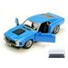 Diecast Car & Display Case Package - 1970 Ford Mustang Boss 429 Blue - Motormax 73303 - 1/24 scale Diecast Model Toy Car w/Display Case