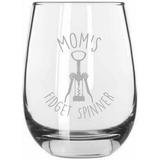 Moms Fidget Spinner Wine Lover Etched 15.25oz Libbey Stemless Wine Glass