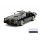 Diecast Car w/Display Case - 1977 Pontiac Firebird T-Top Black - Jada 30756 - 1/24 scale Diecast Model Toy Car