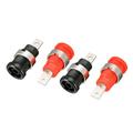 4 Pcs Audio Speaker Terminal Connectors Binding Post 4mm Banana Jack Outlet