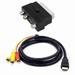 1080P HDMI-compatible Male S-video to 3 RCA AV Audio Cable + SCART To Phono 3RCA T7I9