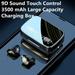 Led Mirror Tws Bluetooth Earphones 3500mah Power Bank Charging Box Wireless Headphone Stereo Earbuds Headsets Mic & Flashlight - Earphones & Headphones