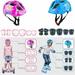 Kids Bike Helmet Skateboard Helmet Years Sports Protective Gear Set Adjustable Helmet Knee Elbow Pads Wrist Guards for Cycling Scooter Rollerblading Blue