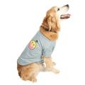 Justice Pet Polyester Front Tied Dog Tee Gray XS