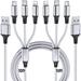 Multi Charging Cable 10ft 2Pack Multi Phone Charger Cable Braided Universal 3 in 1 Charging Cord Extra Long Multiple