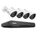 SANNCE 4 Channel 1080p Security Camera System 5-in-1 CCTV DVR Recorder with 4pcs Waterproof Wired Surveillance Cameras with 100 ft Night Vision Motion Alert Remote Access