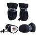 4pcs Pet Dog Cat Warm Shoes Anti-Slip Puppy Boots Shoes Pet Protection Soft-soled Pet Dog Shoes Winter Prewalkers Soft Supplies Pet Paw Care Black Size 6