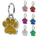 Walbest Pet ID Tags Personalized Dog Tags and Cat Tags Easy to Read Cute Glitter Paw Pet Tag