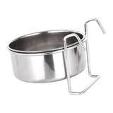 HOTYA Dog Kennel Feeder Dish Stainless Steel Pet Hanging Bowls for Food and Water