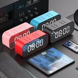 Farfi Portable Mirror Screen LED Alarm Clock Bluetooth Speaker Wireless MP3 Player