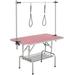 Alden Design 45 L Adjustable Foldable Pet Grooming Table Pink
