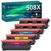 508X 508A Compatible Toner Replacement for HP 508X CF360X CF361X CF362X CF363X High Yield (2 * Black Cyan Magenta Yellow 5-Pack)