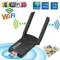TSV AC1300 USB WiFi Adapter for PC Wireless Network Adapter for Desktop with Dual Band 2.4G/5G High Gain Antenna USB3.0 WiFi Dongle Supports Windows 11/10/8.1/8/7/XP Mac OS 10.9-10.14