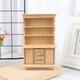 JETTINGBUY 1:12 Dollhouse Miniature Furniture Multifunction Wood Cabinet Bookcase Bookshelf