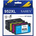 952XL Ink for HP 952 Ink Cartridge for HP 952 Ink Color Black Combo Pack for HP 952 Printer Ink High Yield for OfficeJet Pro 8720 7740 8740 7720 8715 8702 Printer (Black Cyan Magenta Yellow 4 Pack)