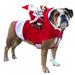 Dog Christmas Costumes Funny Santa Claus Riding on Pet Cosplay Coat Cat Xmas Outfit Dog Holiday Dressing up for Halloween Christmas Party(S)