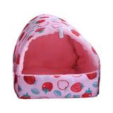 Guinea Pig Bed - Washable Guinea Pig Cage Accessories Small Animal Bed Hideout for Guinea Pig Chinchilla Hamsters Hedgehog(Pink M)