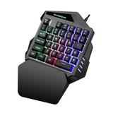 One-Handed Mechanical Gaming Keyboard - RGB Backlit 35 Keys Portable Mini Gaming Keypad for PC/MAC/PS4/XBOX ONE