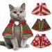 Windfall Christmas Cat Dog Costume Pet Cape Cloak Fastener Tape Pet Cosplay Skin Friendly Pet Dogs Cats Cape Costume Funny Xmas Pet Dress Up