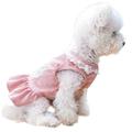 Popvcly Dog Dresses for Small Dogs Summer Layer Tutu Dress Puppy Clothes Costume Cat Outfits Bow Doggie Shirts Skirt for Medium Girls Breed Pink XL