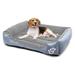 JINGPENG Pet Bed Couch for Large Medium Small Dogs Rectangle Washable Sleeping Cat Bed Orthopedic Pet Sofa Bed Gray