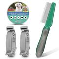UrbanX Natural Ingredients Flea and Tick Prevention and Treatment Collar for Karelian Bear Dog and Other Medium Size Working Dogs Dogs. Waterproof & Adjustable. (2 Pack with Comb)
