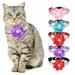 Spring Cat Collars - Breakaway Cat Collars with Flower and Bell 5 Pack Adjustable Soft Pet Kitten Collars with Adorable Floral Patterns and Detachable Flower Accessories for Cats Kitties