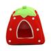 Pet Dog Cat Puppy Cave House Cushion Home Bed Soft Cute Washable Strawberry Shape New Pet Clothing Accessories
