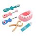 CNKOO Wooden Dentist Play Kit for Kids 6Pcs/set Kids Pretend Play Toy Dentist Check Teeth Model For Doctors Role Play