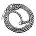 Stainless Steel Foot Chain Metal Ankle Chain Anti-Off Anklet Durable Ankle Rings for Birds Cockatiels Pet Parrot (Size 4 Thick Chain)