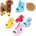 Limei 4pcs Dog Mesh Sandals Breathable Summer Dog Shoes Anti-Slip Sneakers for Puppy Teddy Pet Supplies Red (2.56x2.16inch)