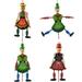 NUOLUX 4pcs Wood Puppet Doll Toys Margaretha Wooden Toys Wooden Hanging Puppet Toys (Random Style)