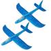 YouLoveIt LED Light Airplane Toys 2 pack 18.9 Large Throwing Foam Plane Glider Airplane Launcher Toy for Kids Flying Toy 3 Light Modes Glider Airplane Toys Outdoor Sport Toys for Kids Toddlers Gift