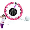 Maylai Smart Weighted Hoola Fitness Hoop Magnetic Exercise Hoop Fitness Hoop with Intelligent Counter+Adjustable Auto-Spinning Ball for Adults Weight Loss for Kids Detachable Not Fall