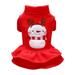 Cute Pet Dress Puppy Clothes for Dog cat Autumn Winter New Year Christmas Dog Skirt SnowMan Red Pet Skirt Teddy Yorkshire Clothes