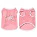 Wisremt Summer Sleeveless Dog Clothes Cute Pet Birthday Vest Clothing for Small Medium Dogs Cotton Puppy Pug Dress up Costume Pet Outfit Pink