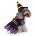Dog Wizard Costume - Purple Halloween Costumes for Dogs Dog Clothes Elk Bell Wizard Cosplay Costume Halloween Costume Headwear Cosplay Coat Hat for Small and Medium Dogs