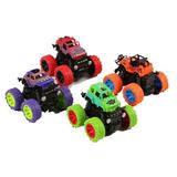 2pcs Children 4WD Protection Plastic Off-road Inertial Stunt SUV Model Kid Car Toy (Random Color)