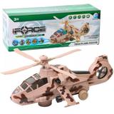 Helicopter Airforce Airplane Toy With Lights And Sounds For Kids
