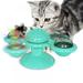 Slopehill 2 in 1 Windmill Cat Toy Turntable Windmill Funny Cat Toy Cat Funny Cat Toy with LED and Mint Ball Indoor Interactive Toy Suitable for Cat Massage Scratching Face Rubbing Teeth Grinding