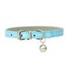 Popvcly Dog PU Collar for Small Large Dogs PU Leather Dog Collar Cat Puppy Pet Collar Sky Blue XS