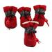 4pcs Non-slip Puppy Shoes Pet Dog Boots Paw Protection Soft-soled with Reflective Stripes Pet Dog Shoes Winter Waterproof Warm Dog Boots Pet Paw Care Supplies