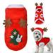 FANCY Pet Hoodie Sweater Christmas Elk Dog Clothes Puppy Cat Winter Coat Christmas Apparels