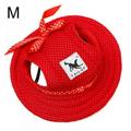 Summer Pet Cap with Ear Holes Dog Visor Hat Breathable Sun Protection Baseball Hat for Small Extra Small Dog Teddy Pug