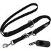 DDOXX Nylon Dog Leash 3-Way Adjustable 6.6 ft - for Dogs Large & Small - Double Dog