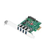 SIIG Dual Profile USB 3.0 4-Port (5Gbps) PCIe 2.0 Host Expansion Card Adapter for Windows Desktop PC (JU-P40A11-S1)