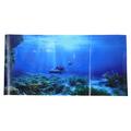 Background Aquarium Tank Fish 3D Picture Undersea Underwater Paper Reptile Sea Backdrop Plant Wallpaper Stickers Decor